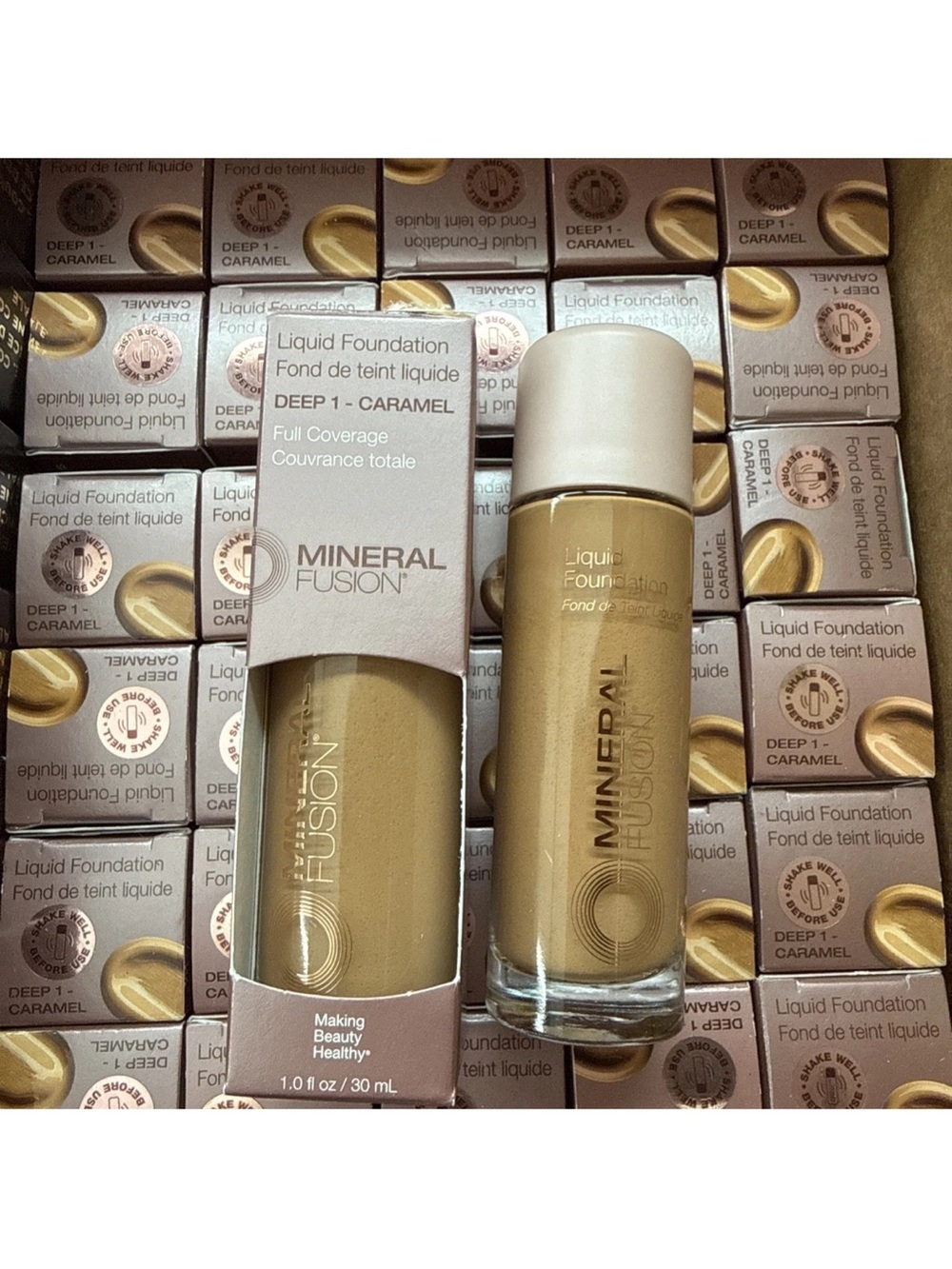 30 pieces lot Mineral Fusion Liquid Foundation Caramel reseller wholesale $1050